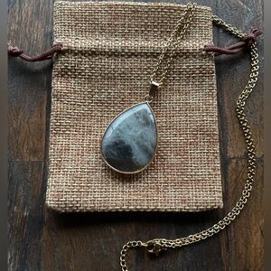 BrandNew Labradorite Pendant with Gold plated Chain Gold Labradorite Necklace